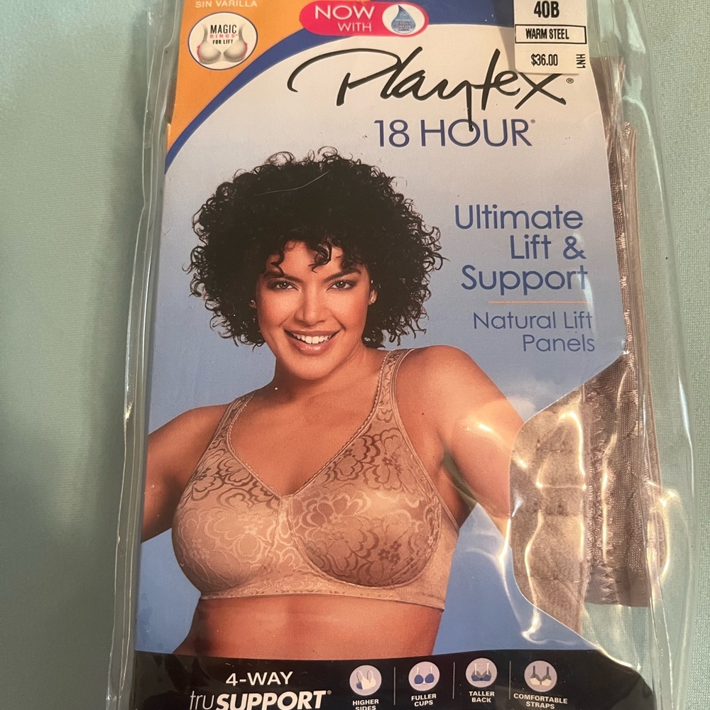 Playtex 18 Hour Lift & Support Bra - Warm Steel